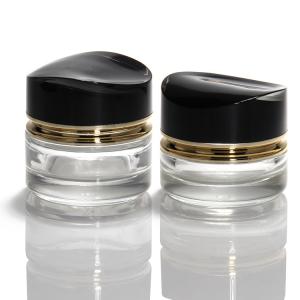 China Luxurious Glass Cream Jar 50g 30ml Empty Skin Glass Cream Jar Cosmetics Jar With Lids wholesale