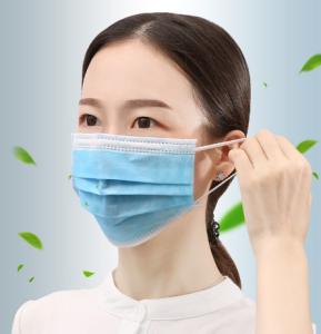 China High Filtration BFE 98% Non Woven 3 Ply Disposable Face Mask wholesale