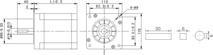 3-phase 110 Series hybrid stepper motor J31118