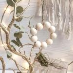 Ginger Ray Wooden Bead Scandi Christmas Tree Contemporary Holiday Decor