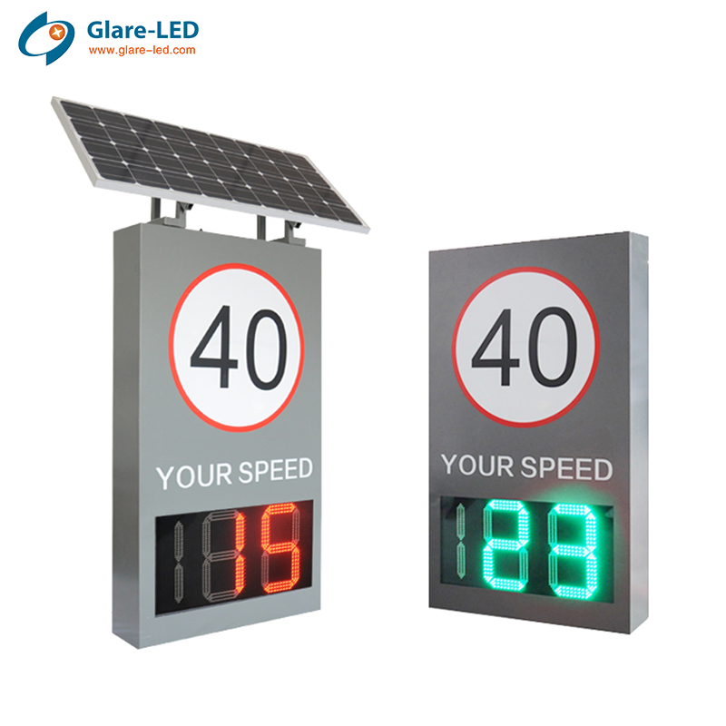 IP65 Waterproof Solar Powered Radar LED Speed Limit Sign Speed Traffic Radar Signs
