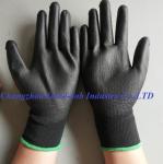 EN388 CE 3121 Auto Repair Pu Coated Nylon Knitted Gloves