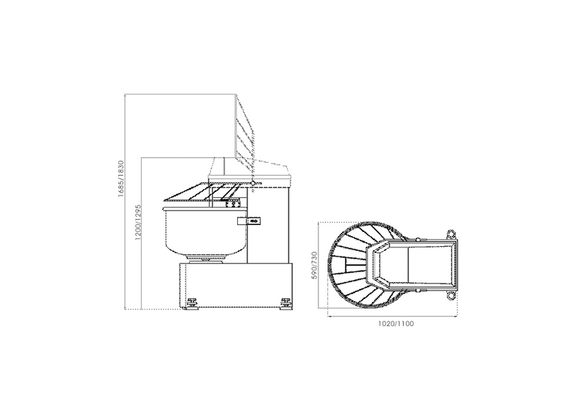 Industrial dough mixer kneading flour mixer machine for bread
