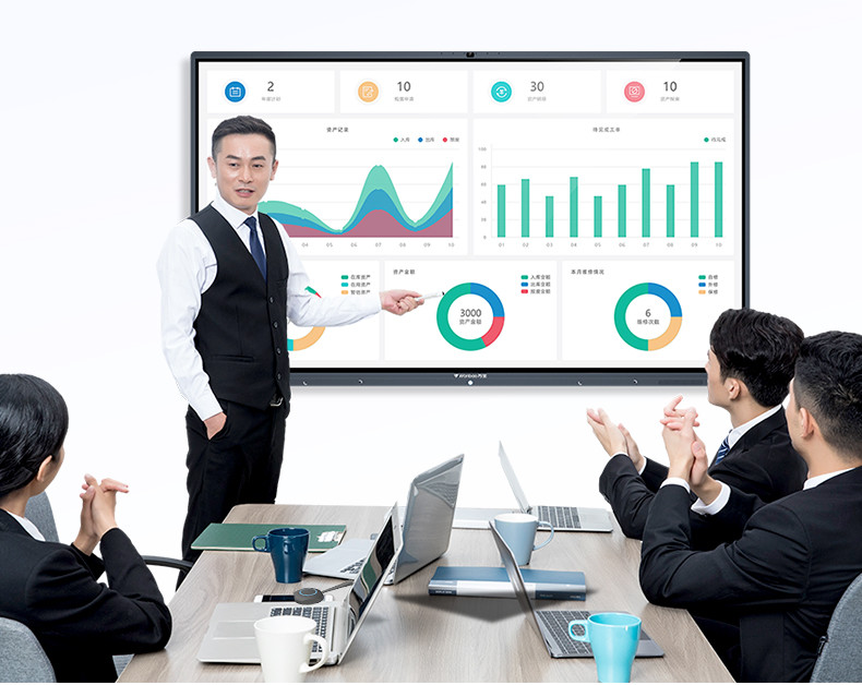 65 Inch UHD 4k Led Interactive Touch Screen Monitor Lcd Smart Board Tv With Pc All In One