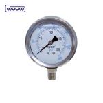 63mm Oil filled 304stainless steel Seismic pressure gauge manometer