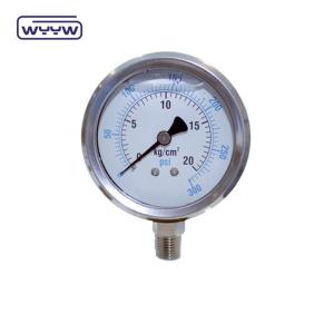 China 63mm Oil filled 304stainless steel Seismic pressure gauge manometer wholesale
