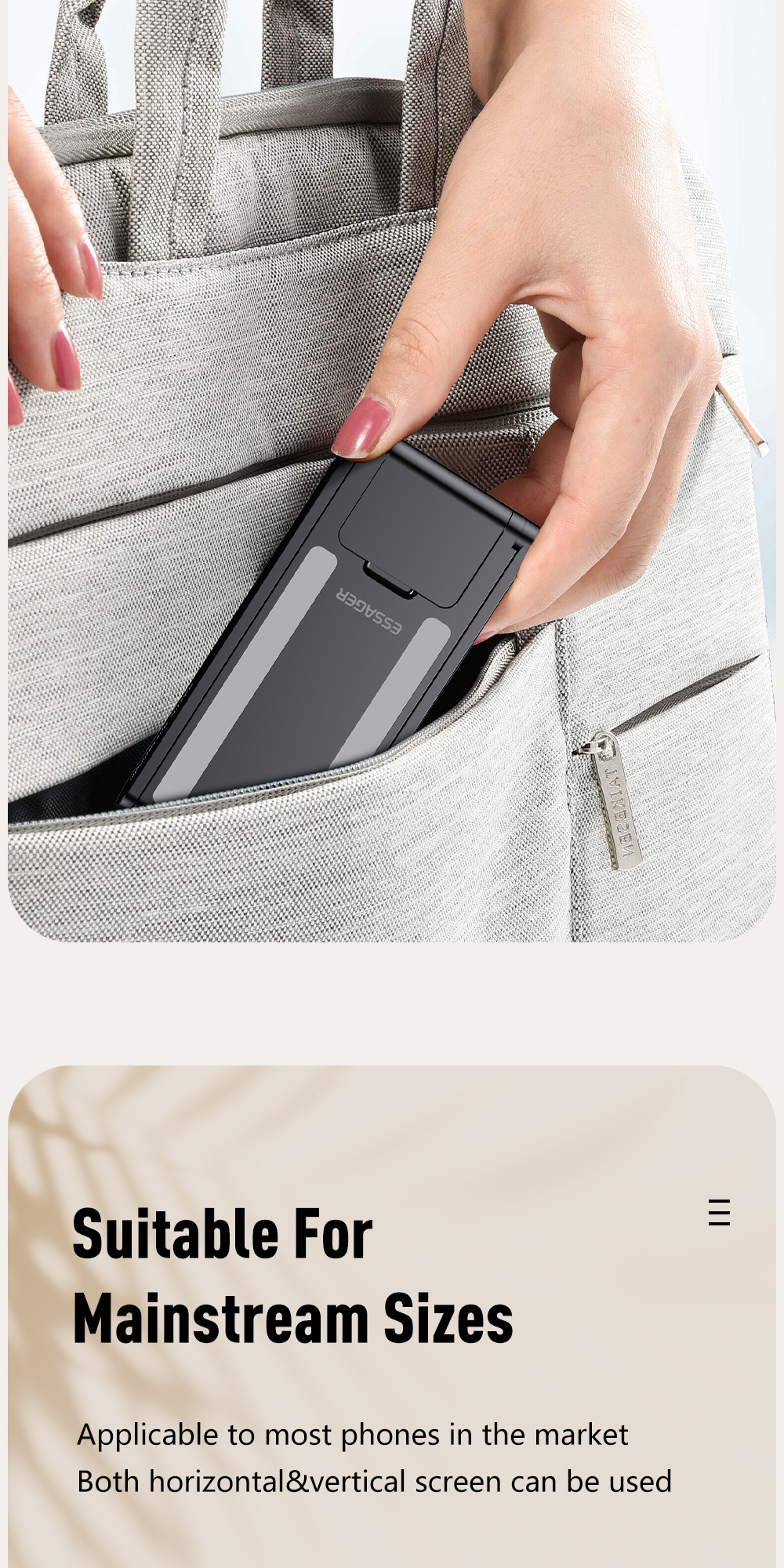 OEM Desktop Phone Holder Foldable Multi Angle Adjustable Non Slip For Cell Phone