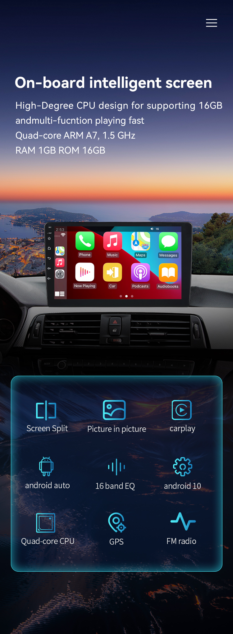 Android12 Car Radio 9 Inch Radio para automovil Car Screens Carplay Navigation gps Auto Electronics Stereo DVD Player