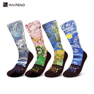 China Blank Polyester Sublimation Printed Socks Digital Printed Socks Custom wholesale