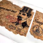 Printed Sticky Logo Labels Environmentally Friendly Renewable Oak Custom Wine