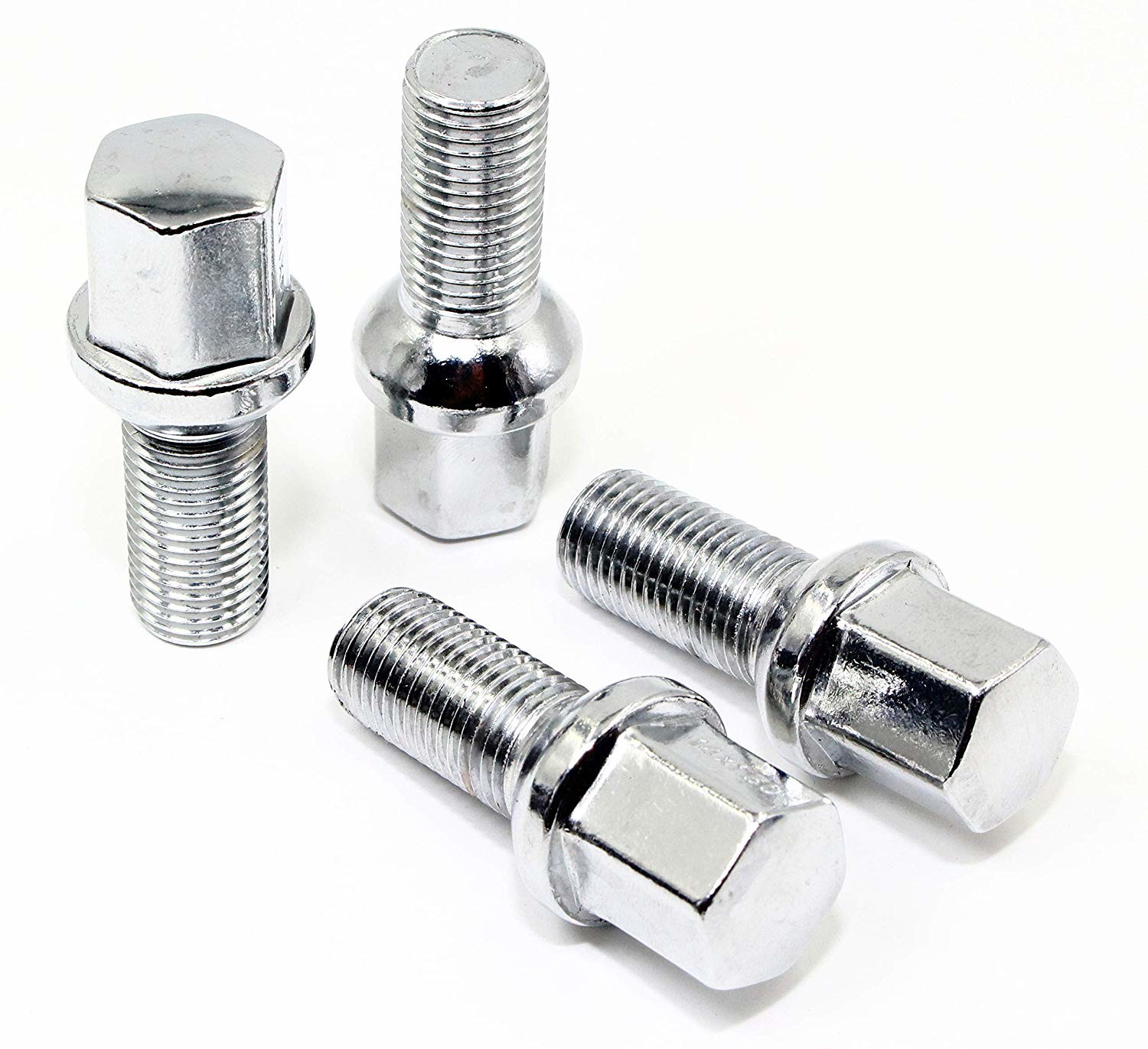 Chrome Surface Treatment Wheel Lock Lug Nut Shank Seat For Mercedes Audi