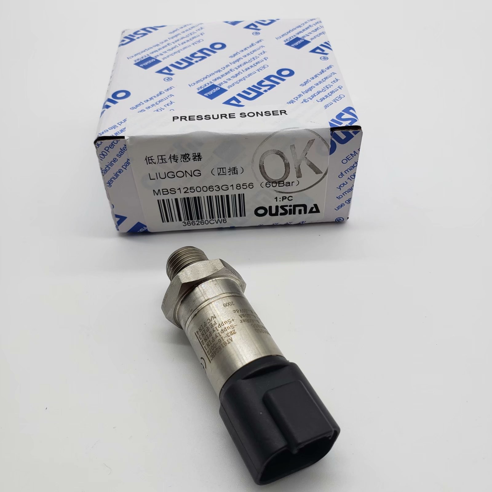 OUSIMA MBS1250063G1856 60 Bar Low Pressue Sensor For Excavato LIUGONG