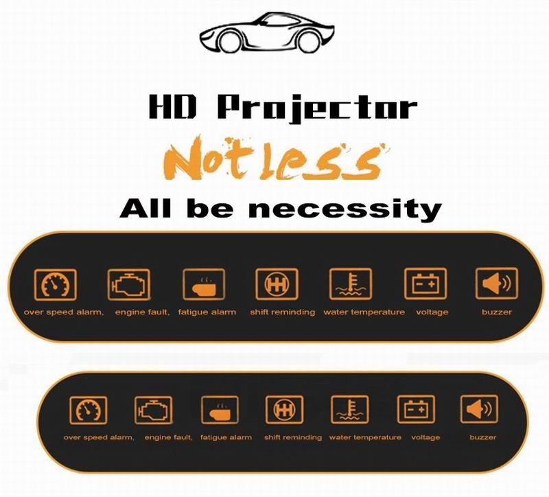 Ouchuangbo Car Head Up Display HUD detector speed projector on the windshield Speedometer Alarm