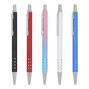 China Metal Press Gradient Aluminum Ballpoint Pen 1.0mm Advertising Ballpoint Pens wholesale