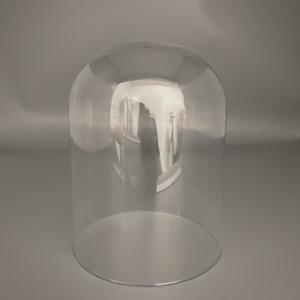 China Black Wooden Plastic Dome Bell Jar , Glass Cloche Bell Jar Dome For Decoration wholesale