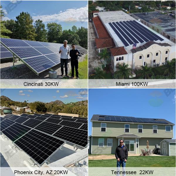 Bluesun Solar BSM460M-72HBD Half Cell 460W 455W Bifacial Double Glass Solar Panel in USA Stock