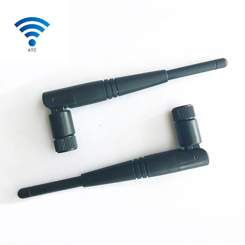 External Dual Band 2.4 Ghz 5Ghz Antenna , RP SMA Black 3DBi WiFi Antenna