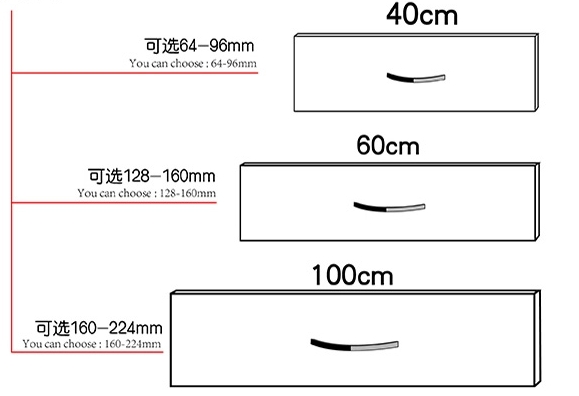 China Top quality standard aluminum handle bar for kitchen cabinet pull handle and knobs