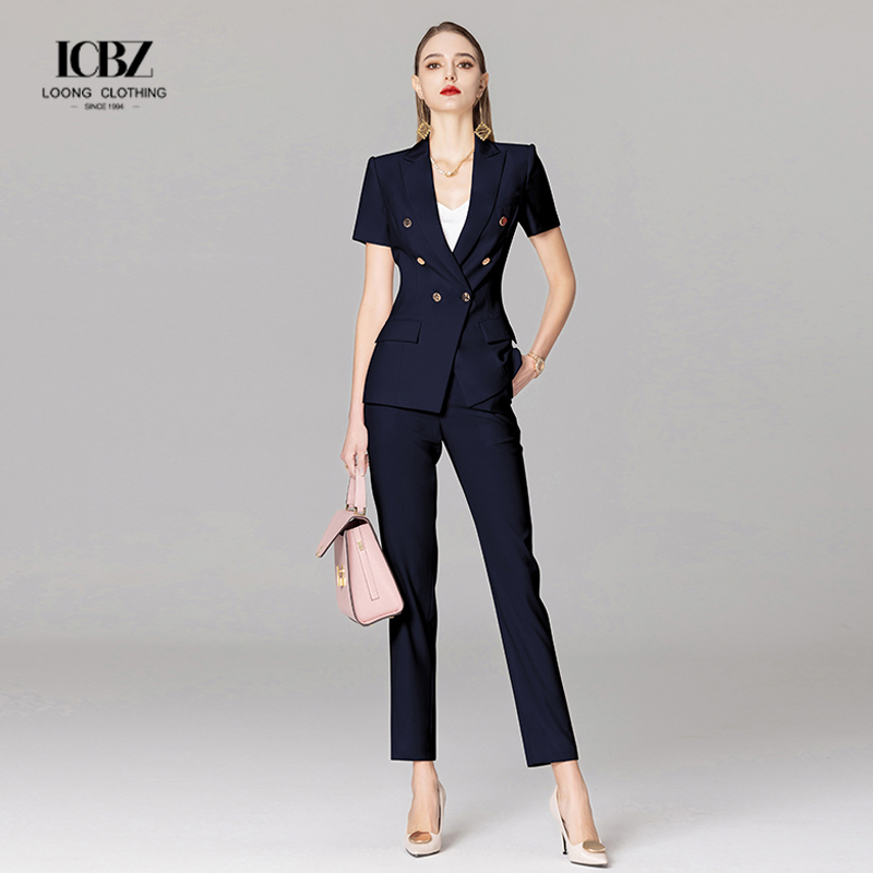 Women's Formal Suit in Slim Fit Polyester Fiber Fabric Office Dress for Ladies