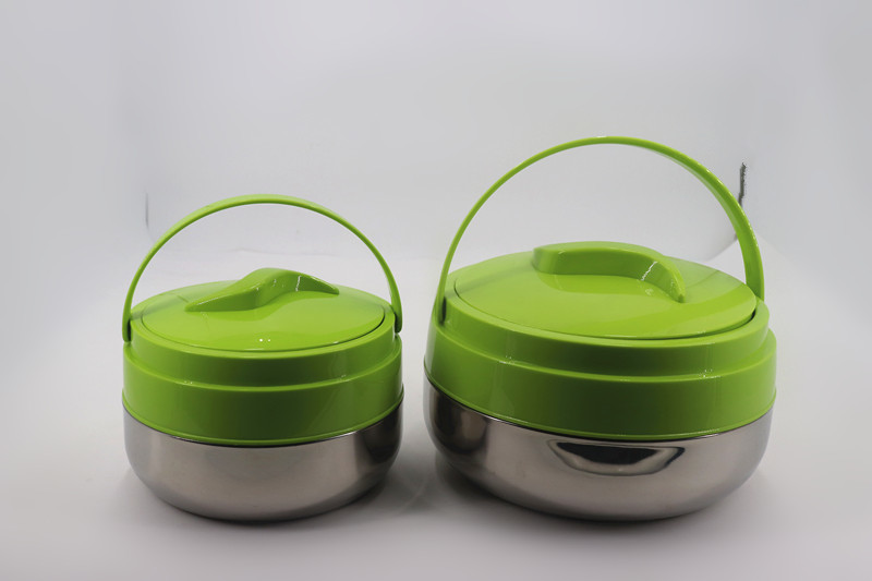 Office Stainless Steel Lunch Box Keep Warm Wtih Green Cover 2L - 10L Capacity
