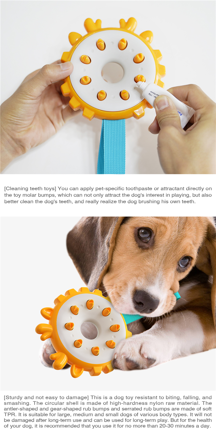 Pet Toy Pet Dog Teeth Grinding Toy Ring Dog Toothbrush Dog Chew Toy