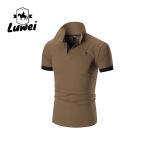 Slim Fit 100 Cotton Polo Shirts Quick Drying Outdoor Short Sleeve