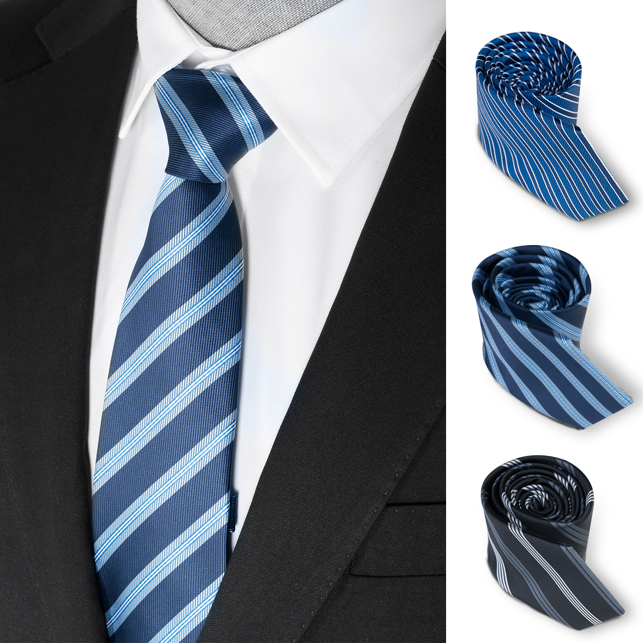 Formal Style Italian Silk Polyester Necktie Fabric for Men's Spring Winter Autumn Ties