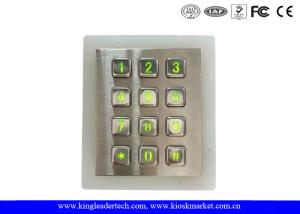 China Weatherproof Green Backlit Metal Keypad For Low - Lit Environment wholesale