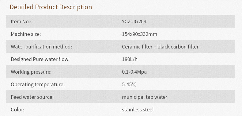 Durable Ceramic Countertop Water Filter System , Drinking Water Purification Systems