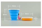 Stainless steel circle silicone folding expansion cup outdoor portable mouth 9*8