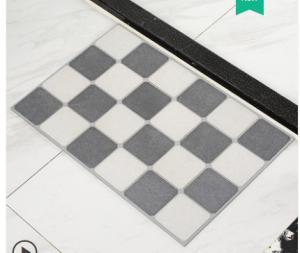 China Non Slip Diatomite Bath Mat Fast Drying Plaid Bath Mat wholesale