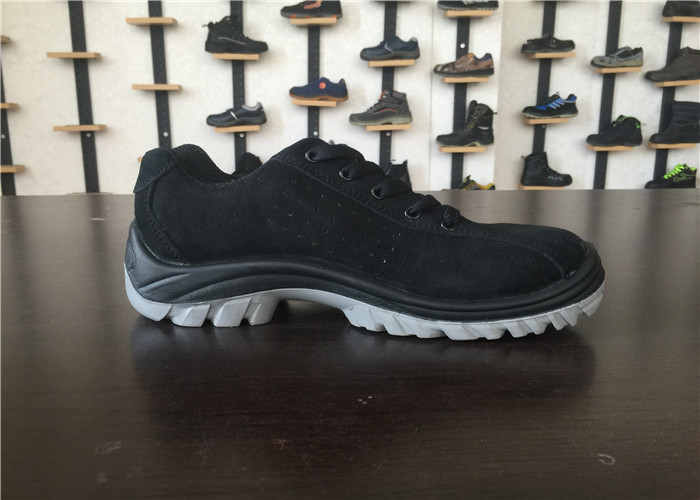 Black Tongue Steel Toe Work Shoes Full Grain Leather Upper Above 200 Joules