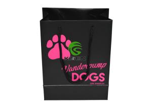 China Black Retail Shop Bags For Shopping / Packing PP Rope Handle OEM Service wholesale