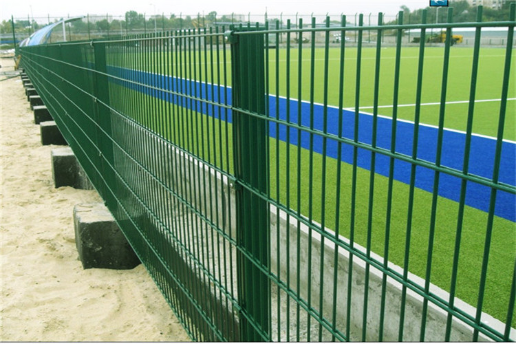 Security Double Wire Fencing Or Twin Wire Mesh Fence Use Round Post