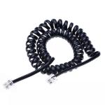RJ11 6P4C Spiral Telephone Cable 12FT Male to Male 24AWG