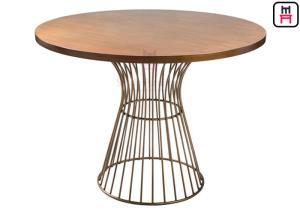 China Commercial Metal Table Bases For Wood Tops , Round Dining Table Metal Base wholesale