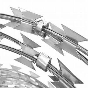 China 5-20kg/roll Galvanized Steel Barbed Razor Wire BTO-22 For Protection wholesale