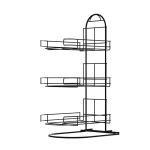 3 Tiers Baseball Cap Wire Rack Display Stands Metal Tubular Frame