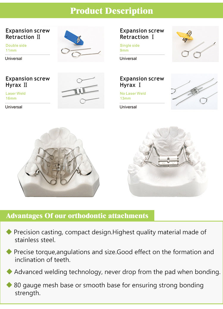 Stainless Steel Orthodontic Accessories Dental Hyrax Screw For Teeth Movement And Alignment