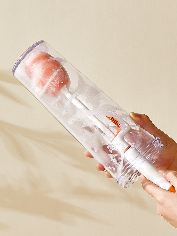 Versatile Silicone Bottle Cleaning Brush 360 Degree Glass Cup Washing Kitchen Cleaning Tool Set