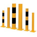 1200mm Heavy Duty Steel Bollards 1600mm Yellow Safety Bollards