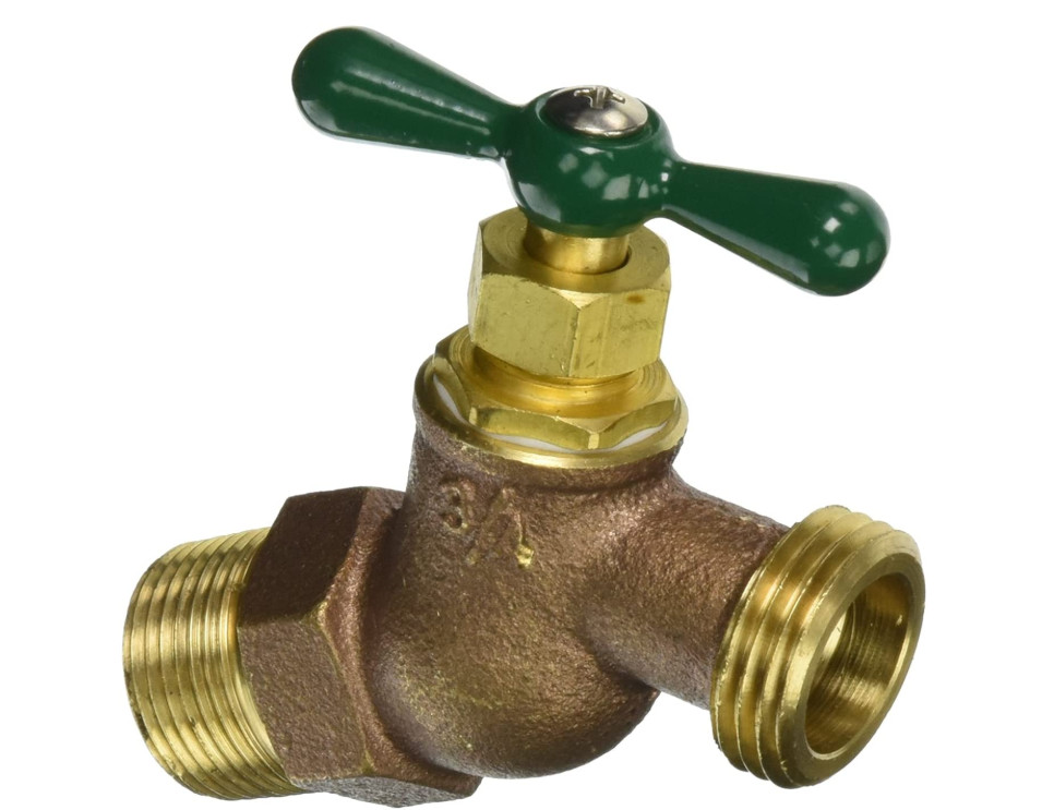Male No Kink Hose Bibb 3/4in Brass Water Faucet For Garden Using