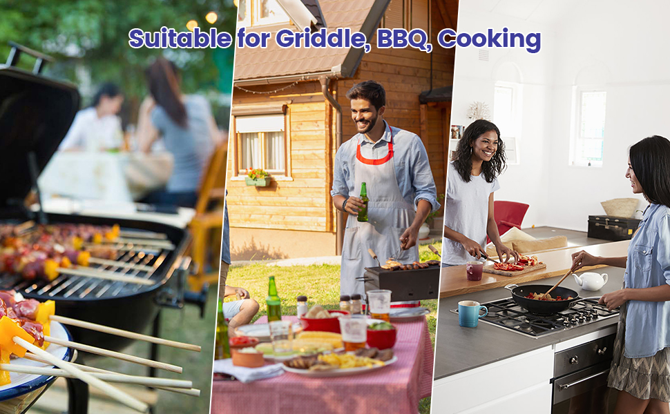 BBQ Accessories Storage Box with Magnetic Tool Holder Paper Towel Holder for 28"/36" Griddles