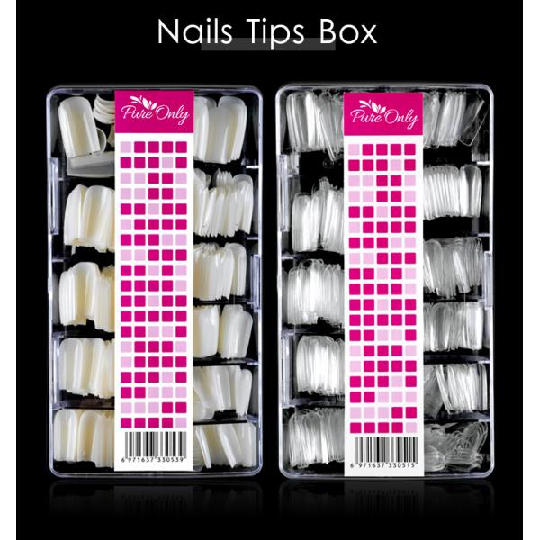 MSDS Certified Gel Nail Tips Almond Medium Shape 500Pcs Pre Shaped Full Cover Soft Gel Clear Nail Tips Extensions French Style