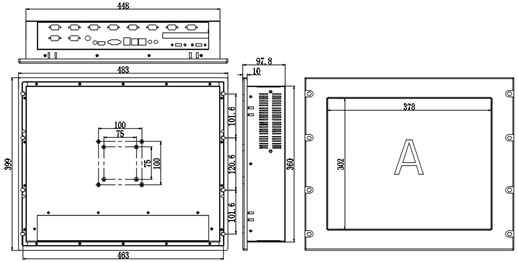 IPPC-1901T2-R 19" Upper Shelf Industrial Touch Screen Computer Multiple Board Paste I3 I5 I7 U Series CPU Motherboard