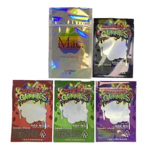 China Custom Printed Child Proof Edible THC Mylar Zipper Bags wholesale
