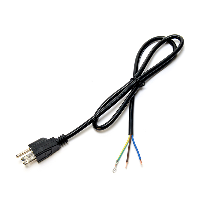 Customized ETL 3 Prong American Power Cord ETL1ft Flat Head Extension Cord PVC Jacket 3X16AWG 7a 125v 2 Prong Figure 8