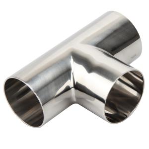 China Stainless Steel 304/316L Polishing Surface Sanitary Welding Equal Tee for Beer Industry wholesale