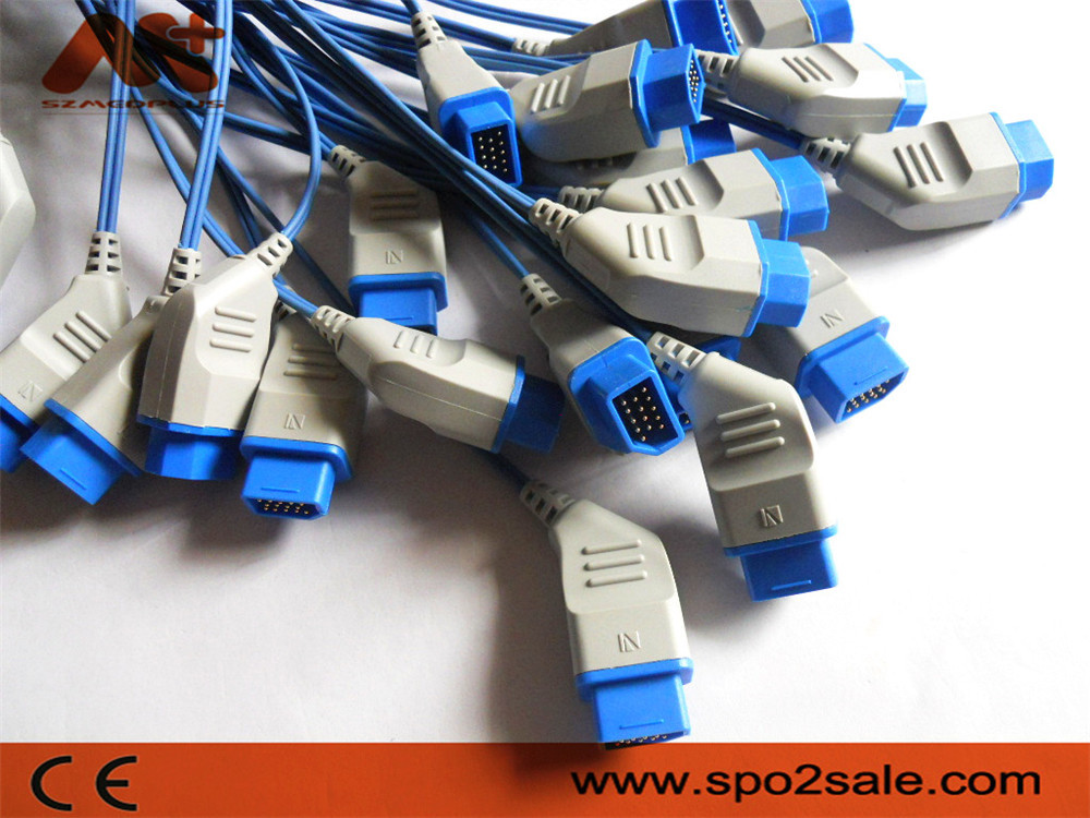 DB9 Patient Monitor Accessories Cable 14 Pin Nihon Kohden Spo2 Cable