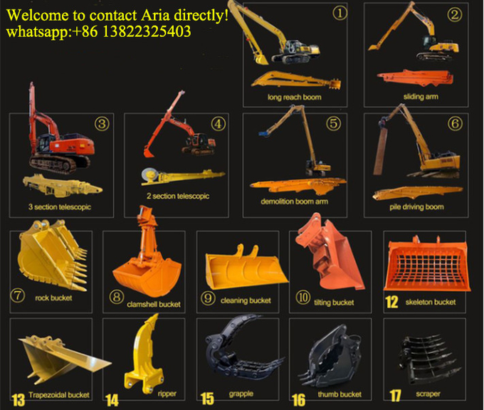 Q355B Material Long Reach Excavator Boom Hydraulic Digger Arm OEM